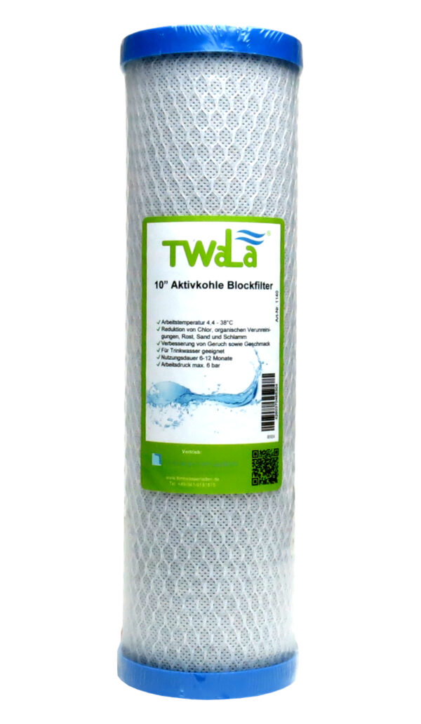 TWaLa 10mikron Aktivkohleblock Trinkwasserfilter 10Zoll Wasserfilter