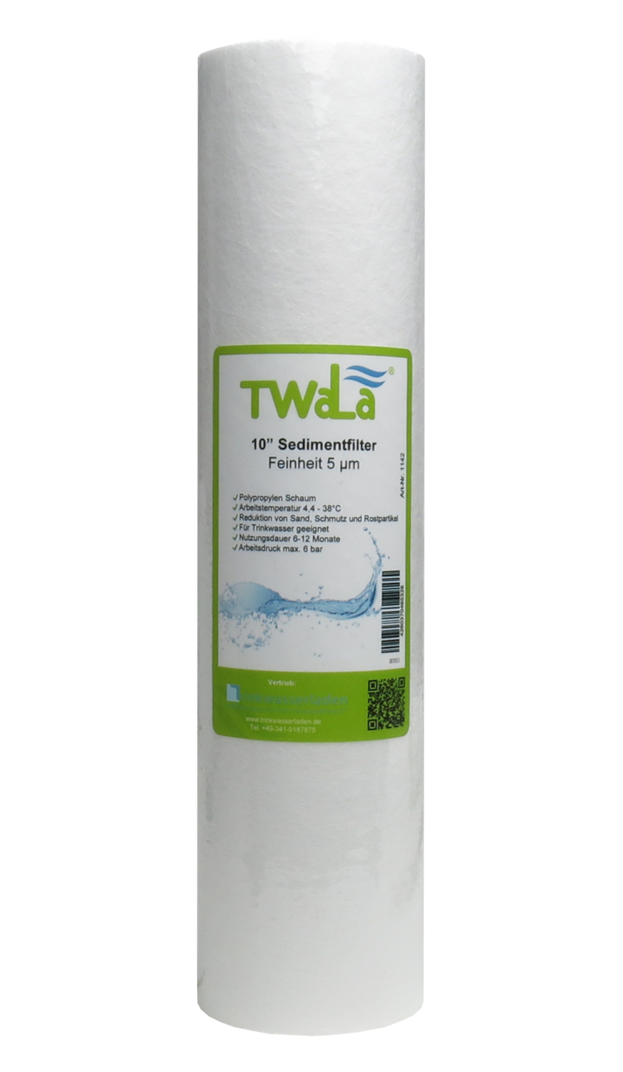 Brunnenwasser Wasserfilter 5 µm 10x TWaLa 10" Sediment Filter für Umkehrosmose 