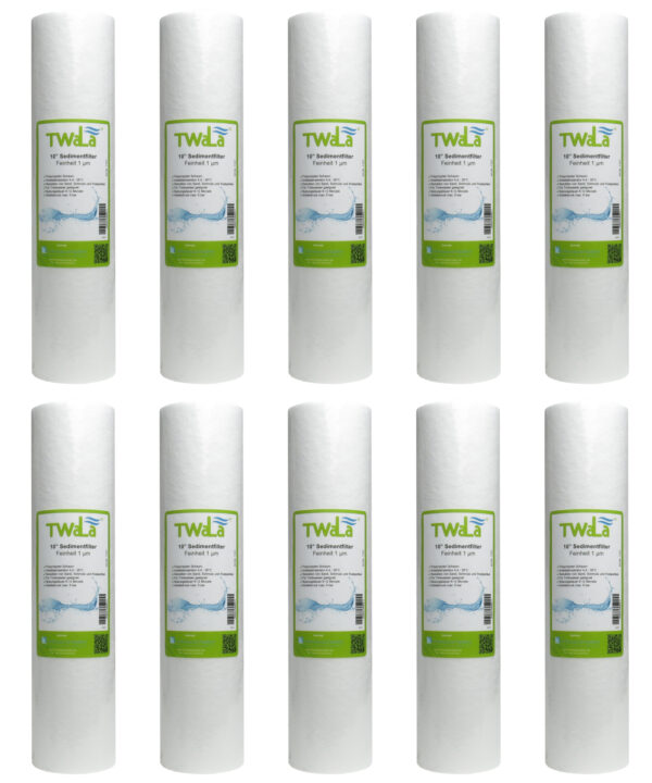 10x TWaLa 1mikron Sediment Trinkwasserfilter 10/Zoll Wasserfilter
