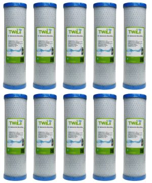 Set 10x Aktivkohleblock Trinkwasser Filter 10" Wasserfilter f&uuml;r Umkehrosmose