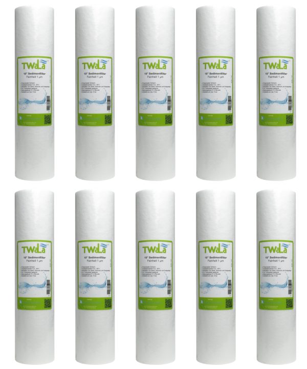 Set 10x Sedimentfilter 1µm Vorfilter Grobfilter 10" Wasserfilter für Umkehrosmose